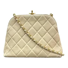 シャネル CHANEL マトラッセクラスプチェーンバッグ ベージュ/ゴールド金具 ラムスキン レディース ショルダーバッグ