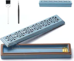 【数量限定】CEREMONY お香立て 横置き 安全 おしゃれ 陶器製 ステンレスネット付 香炉 携帯用 線香立て 書斎 瞑想 寝かせる 供養 仏壇 茶道 用品 インテリア