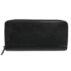 ルイヴィトン LOUIS VUITTON M62902 ジッピーウォレット ヴェルティカル レザー 長財布 モノグラム シャドウ エンボス 黒 ブラック