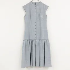 インターネットで買う Rene ワンピース ピンクステッチブルーグレー
