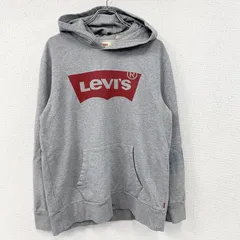 Levi's　リーバイス　スウェットパーカー/フーディー　デカロゴ　灰色　グレー　Lサイズ　古着