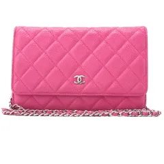 CHANEL シャネル マトラッセ チェーンウォレット キャビアスキン ピンク（シルバー金具）レディースバッグ　レディースショルダーバッグ ショルダーバッグ ハイブランド【中古】【送料無料】