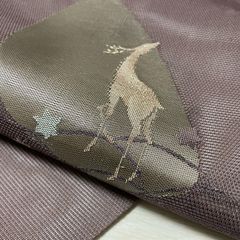 5-54 夏帯 夏物 開き名古屋帯 美品 正絹 着物 鳥模様 - メルカリ