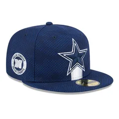 ニューエラ メンズ アクセサリー 帽子 Mens New Era Navy Dallas Cowboys 2024 Sideline 59FIFTY Fitted Hat Cow Navy ネイビー