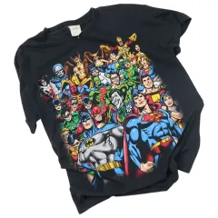 2010 DC COMICS ジャスティス・リーグ マルチ ヒーロー グラフィック Tシャツ