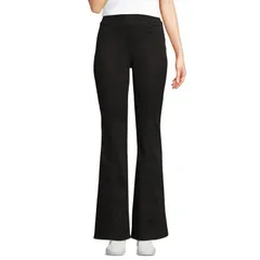 ランズエンド レディース ボトムス デニムパンツ ジーンズ Womens Lands End High Rise Pull On Flare Jeans Black ブラック