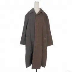コムデギャルソンオム COMME des GARCONS HOMME 00AW 田中オム ツイードコート ジャケット M ブラウン パープル 茶 紫 HC-07008M