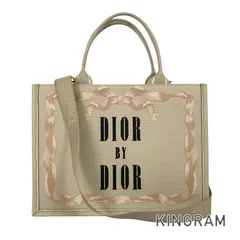 ディオール Dior ブックトート ミディアム M1354PEW1-M381 キャンバス トートバッグ sh【中古】