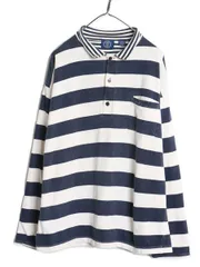 【お得なクーポン配布中!】 80s オールド ギャップ ボーダー 長袖 ポロシャツ メンズ XL / ヴィンテージ 旧タグ ラガーシャツ 素材 長袖シャツ ツートン 大きいサイズ