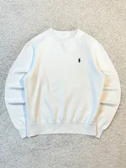 レディース S ポロラルフローレン 新モデル ネイビーポニー フリース スウェット 白