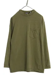 【お得なクーポン配布中!】 90s オールド ギャップ モックネック ボーダー 長袖 Tシャツ メンズ S / 旧タグ ロンT ポケT ポケット付き カットソー ゆったり ツートン