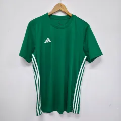 XL アディダス 3本線 半袖 Tシャツ グリーン