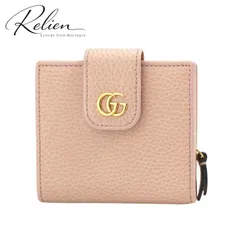 ✨Sランク・箱.ショップカード付き✨　GUCCI ミニ財布　マーモント　ダブルG プチマーモント　ライトピンク　GG