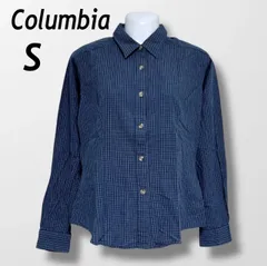 Columbia コロンビア レディース 長袖シャツ S コットン SO PL7046 アウトドア チェック ブルー系 (A041)★のサムネイル