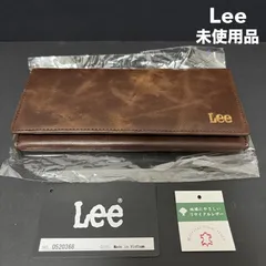Lee リー　レザーウォレット　長財布　フラップ式　未使用品　リサイクルレザー ブラウン