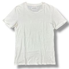 美品メゾンマルジェラ 10 定番 4ステッチ Tシャツ 白 50 L〜XL相当