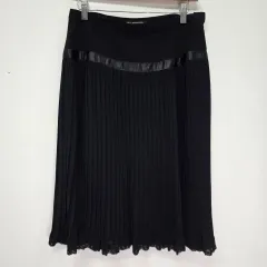 キム・チャンスク ブラック プリーツ スカート 77