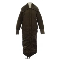 マックスマーラ MAX MARA ダウンコート ステンカラーコート ロング ジップアップ ナイロン I 38 茶 /BM
