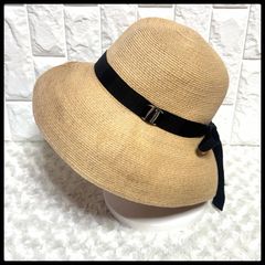 アシーナニューヨーク リサコ 麦わら帽子 黒リボン - メルカリ
