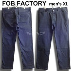 美品 21AW FOBファクトリー デニム トラック イージー パンツ 濃紺 L