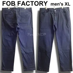 FOB FACTORY　FOBファクトリー　L POCKET TROUSERS　F0428　W94cm（W37相当）　チノ トラウザーパンツ　ストレッチ　テーパード　ブラック / 黒　ビッグサイズ　日本製　メンズのサムネイル