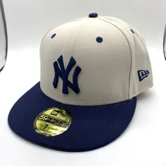 NEWERA ニューエラ Newyork Yankees ニューヨークヤンキース 59FIFTY ベースボールキャップ ネイビー オフホワイト Size 7 5/8 (60.6cm)