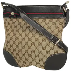 グッチ GUCCI GG柄 ショルダーバッグ シェリー ウェブ リボン GGキャンバス ブラウン 257065 レディース 【中古】