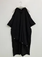 PAMEO POSE パメオポーズ ワンピース F ブラック コットン 無地 半袖 ロング・マキシ丈 フレア