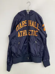 FRANKLIN MARSHALL フランクリンマーシャル ナイロンジャケット LARGE ネイビー 前面プリント ブランドロゴ フードあり