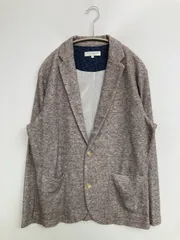 A DAY IN THE LIFE UNITED ARROWS アデイインザライフユナイテッドアローズ テーラードジャケット L ブラウン リネン・麻 ストレッチ 無地 ミドル丈 フードなし シングル