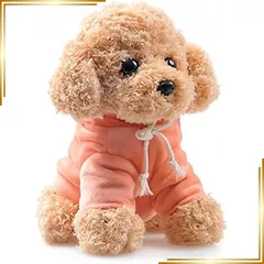 【新品】 トイプードル ぬいぐるみ ピンクの服を着た 20cm 本物そっくり 女の子へのギフトセット（誕生日/バレンタイン/ホワイトデー返し） 柔らかインテリア犬グッズ 出産祝いプレゼント (20CM/3歳以上のお子様用) [並行輸入品] 1のサムネイル
