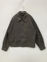 UNIQLO ユニクロ ブルゾン M グレー コットン 無地 ミドル丈 フードなし ジップアップ