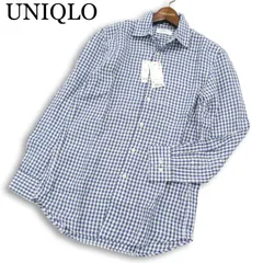 【新品 未使用】 UNIQLO ユニクロ 春夏★ 麻100【プレミアム フレンチ リネン】 長袖 ギンガムチェック シャツ Sz.S メンズ