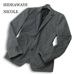 HIDEAWAYS NICOLE ハイダウェイ ニコル 通年★ 背抜き スリム テーラード ジャケット Sz.48 メンズ 灰 グレー
