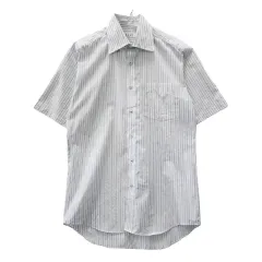 ELLE ヴィンテージ エル ストライプ ライトブルー シャツ L