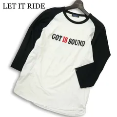 LET IT RIDE レットイットライド 春夏★ 七分袖 プリント ラグラン Tシャツ 日本製 大きいサイズ カットソー Sz.XL メンズのサムネイル