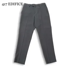 23ss 417 EDIFICE エディフィス 春夏★ ワッフル  テーパード スラックス パンツ Sz.M メンズ 灰 グレーのサムネイル