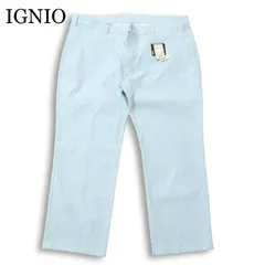 【未使用品】 IGNIO イグニオ ゴルフ 通年★ ストレッチ 吸汗速乾 UVカット スラックス パンツ 大きいサイズ Sz.110 メンズ