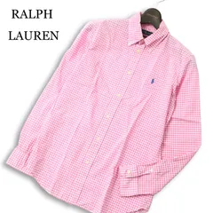 RALPH LAUREN ラルフローレン 通年★ 長袖 ギンガム チェック ポニー刺繍 ボタンダウン シャツ Sz.175/100A メンズ
