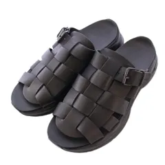 ラッドミュージシャン LAD MUSICIAN GURKHA SANDAL グルカサンダル ラウンドトゥ 厚底 レザー ワンカラー 46 黒 ブラック 2323-901 /BBのサムネイル