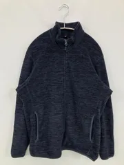 UNIQLO ユニクロ ブルゾン L ネイビー ボア その他総柄 フードなし ジップアップ