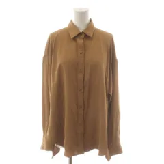 スピック＆スパン ノーブル Spick&Span Noble 24AW シーズンカラープレーンシャツ ブラウス 茶 ブラウン 長袖 無地 /RRのサムネイル