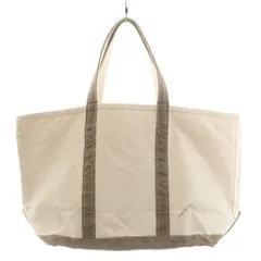 エルエルビーン L.L.BEAN ボートアンドトート ハンドバッグ キャンバス ベージュ 白 ホワイト /AN46