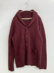 CIAOPANIC チャオパニック カーディガン/ボレロ L レッド 無地 ミドル丈 長袖