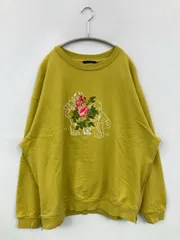 XLARGE エクストララージ スウェット L イエロー コットン 無地 ワンポイント ブランドロゴ 刺繍 長袖