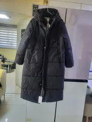 ダウンジャケット ロング丈 ブラック フード ダウン アウター