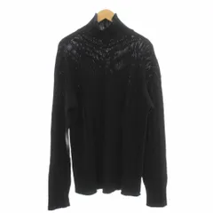 アルマーニ コレツィオーニ ARMANI COLLEZIONI ニット セーター ウール 54 黒 ブラック タートルネック 長袖 /AG ■OSのサムネイル