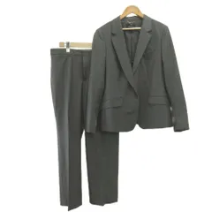 23区 オンワード樫山 スーツ フォーマル セットアップ 上下 2点セット テーラードジャケット シングル 1B パンツ ウール 44 グレー ストライプ柄 長袖  /MD ■ECC003