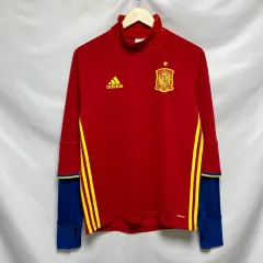 正規品 / 100 adidas アディダス スペイン サッカー トレーナー レッド ハーフジップ ドリルトップ