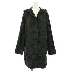 セオリー Theory PALM OUTERWEAR COLTHA ナイロンコート スプリングコート 春アウター 総柄 プリント S カーキ 黒 ブラック /TK ■BM